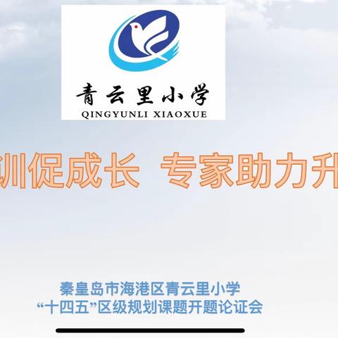 科研培训促成长，专家助力升水平—青云里小学“十四五”区级规划课题开题论证会