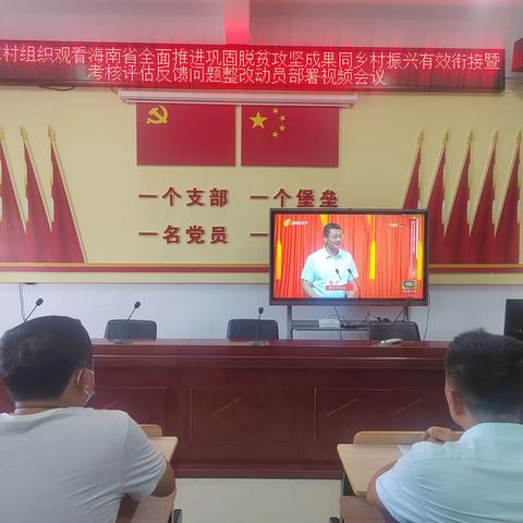 梅东村组织观看海南省全面推进巩固脱贫攻坚成果同乡村振兴有效衔接暨考核评估反馈问题整改动员部署视频会议