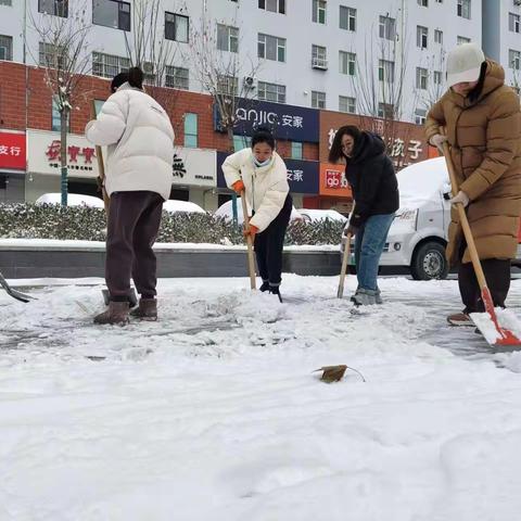 太西街道佳美绿洲社区以雪为令——清雪除冰在行动，护航担当暖民心