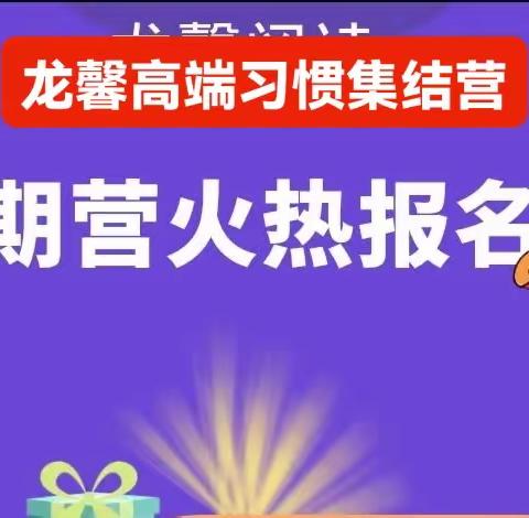 龙馨高端习惯培养集结营