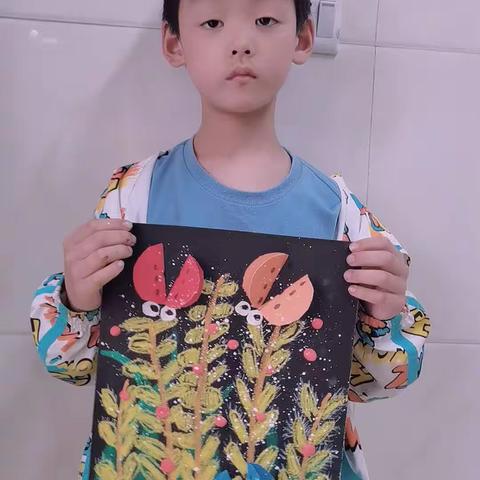 多彩美术五里桥米罗班5.7《金灿灿的麦子》