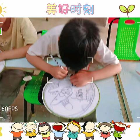 多彩美术五里桥线描班《团扇》