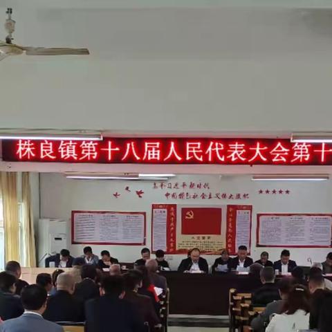 株良镇第十八届人民代表大会第十次会议隆重召开
