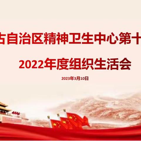 内蒙古自治区精神卫生中心第十党支部召开2022年度组织生活会