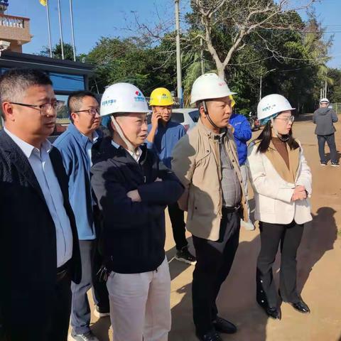 1月29日，海口市水务局刘保调研员、建管科李章平副科长一行到龙塘大坝项目督导水利部迎检准备情况。