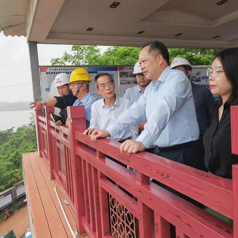 3月31日，海口市政协副书记刘辉平到龙塘大坝项目调研指导工作