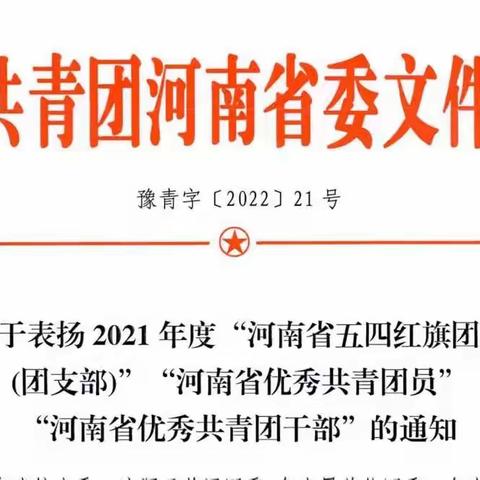 喜报！卫辉大队比干大道团支部荣获2021年度“河南省五四红旗团支部”称号