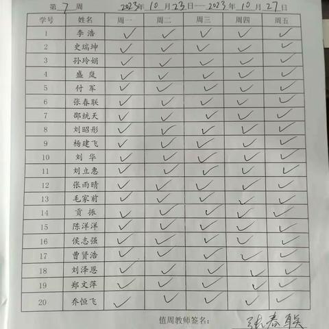 徐贺小学教师钢笔字粉笔字作业训练第七周