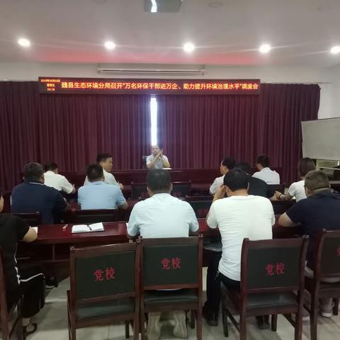 邯郸市生态环境局魏县分局召开“万名环保干部进万企、助力提升环境治理水平”调度会