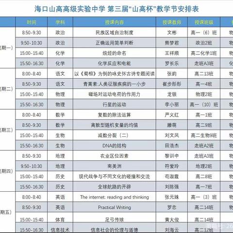 聚焦三研，深入课堂———海口山高高级实验中学