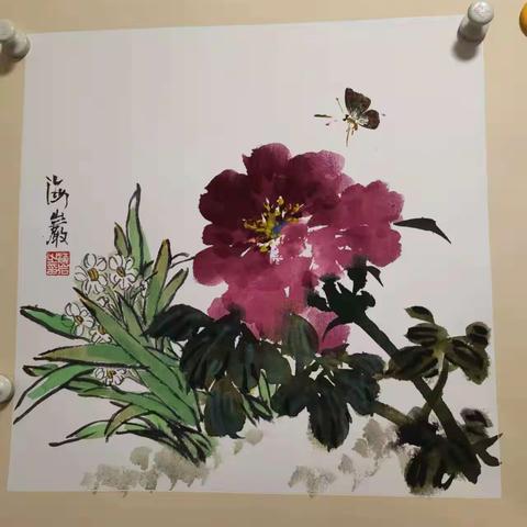 省老艺协国画会第四组《夕阳光辉》之四——花鸟，山水小品微展