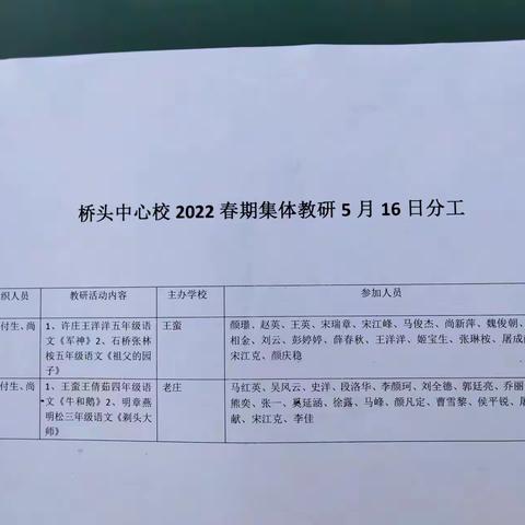 以教促研，以研促教——桥头镇中心学校集体教研王蛮小学站