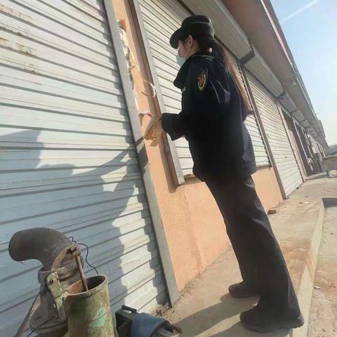 垛石街道办事处做好“门前五包”，开展小广告专项清理行动