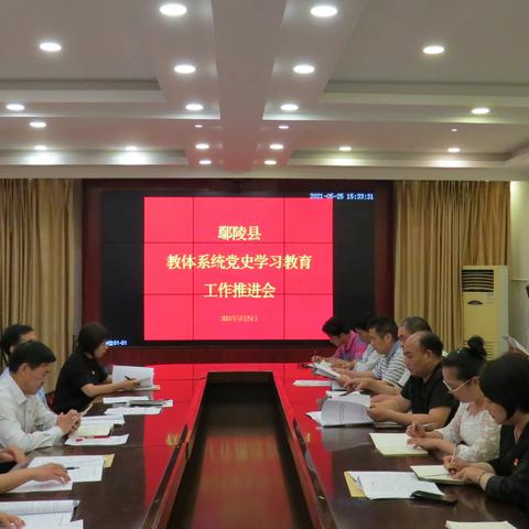 鄢陵县教体局召开教体系统党史学习教育工作推进会