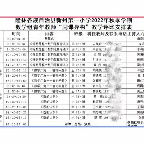 同中有异，异中放彩——新州第一小学数学组青年教师“同课异构”暨应用国家课程数字资源能力提升活动