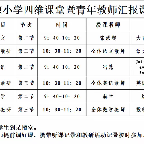 凝心聚力展风采—博士源小学“四维课堂教学”工作室