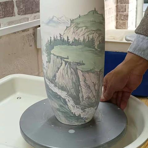 陶瓷彩绘过程纪念