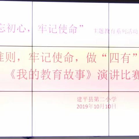 不忘教育初心     牢记育人使命     ——第二小学举行“我的教育故事”演讲比赛