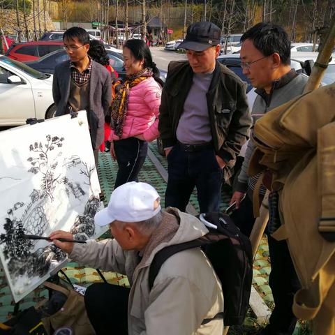 《走进梅岭官渡村》建中书画毛笔写生第十二站(2018.11.24)