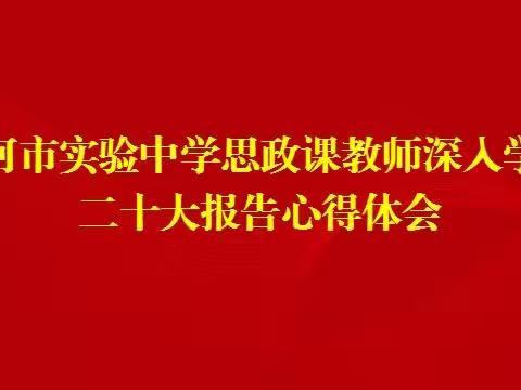 漯河市实验中学思政课教师学习二十大报告心得体会（一）