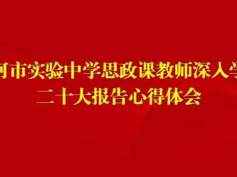 漯河市实验中学思政课教师学习二十大报告心得体会（四）