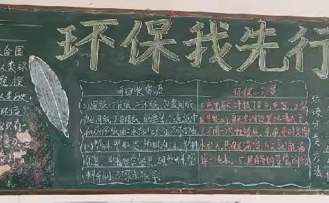 【徐州市贾汪区紫庄镇新吴窑小学】美丽中国，我是行动者――环保黑板报展