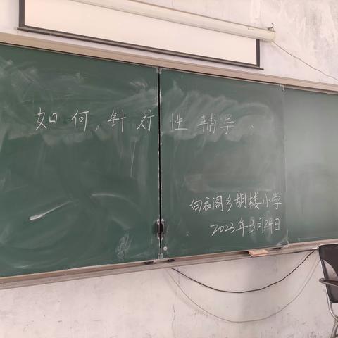 《如何对学生进行针对性的辅导》教研会——范县白衣阁乡胡楼小学