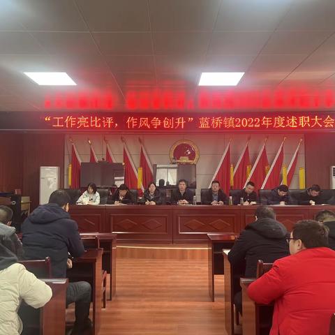“工作亮比评，作风争创升”蓝桥镇2022年度述职大会