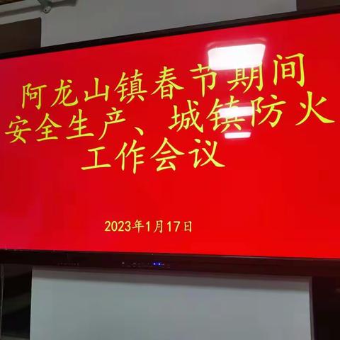 阿龙山镇召开春节期间安全生产、城镇防火工作会议
