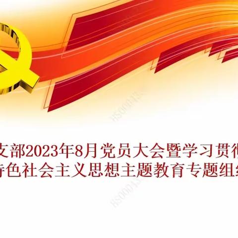 分行机关第四党支部2023年8月党员大会暨学习贯彻习近平新时代中国特色社会主义思想主题教育专题组织生活会