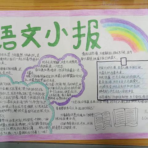 北城中学七（21）班举行语文手抄报评比活动