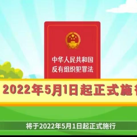 昕贝贝美德苑幼儿园                    《中华人民共和国反有组织犯罪法》教育宣传