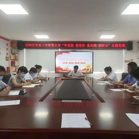 吉阳区田独卫生院党支部召开“学思想 强党性 重实践 建新功”主题党课