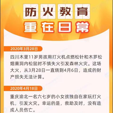 【四维幼儿园第六周安全提醒】防火教育，重在日常