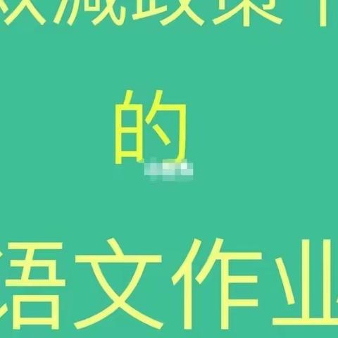 特色作业展风采，助力“双减”向未来———中央村小学六年级语文作业篇