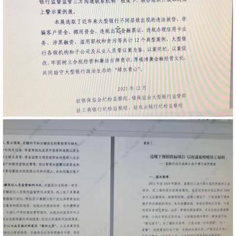 铜陵牡丹支行组织学习《大型银行内控合规和清廉金融文化建设线上警示案例展》