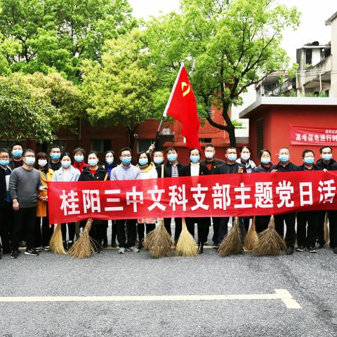 桂阳三中党员开展主题党日活动