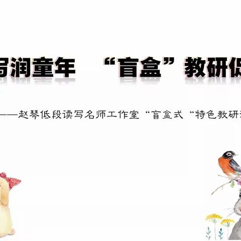 绘本读写润童年    “盲盒式”教研促成长———赣州经开区小学语文赵琴名师工作室“盲盒式”教研活动