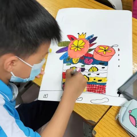 黄石小学(祥景校区)6月15日，创意绘画课