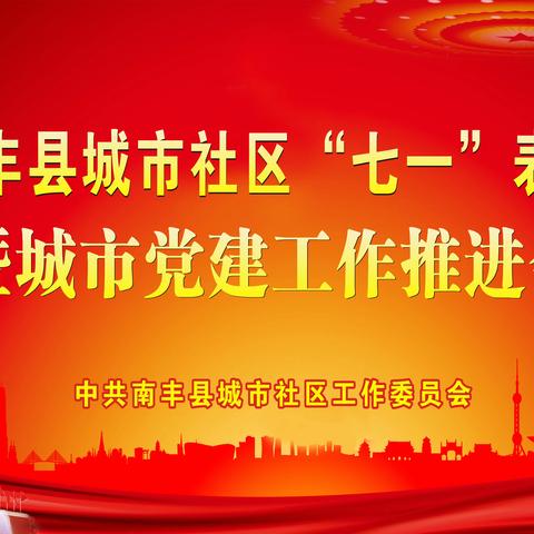 【庆祝建党101周年】南丰县城市社区“七一”表彰暨城市党建工作推进会