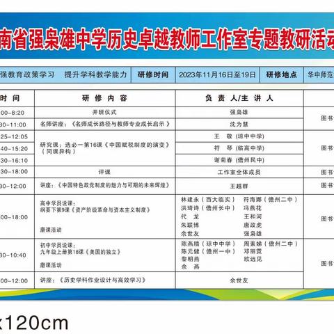 加强教育政策学习，提升学科教学能力——海南省强枭雄中学历史卓越教师工作室专题教研活动