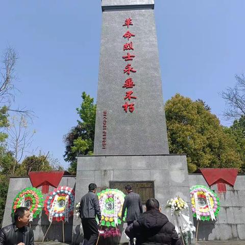 继承革命先烈优良传统，逐梦中华民族伟大复兴一一鹅湖中学师生祭扫革命烈士