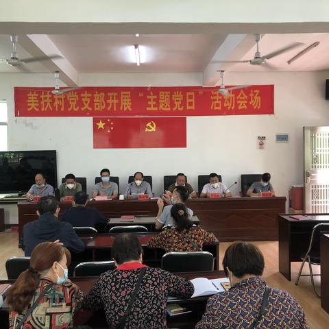 美扶村委会开展10月份主题党日