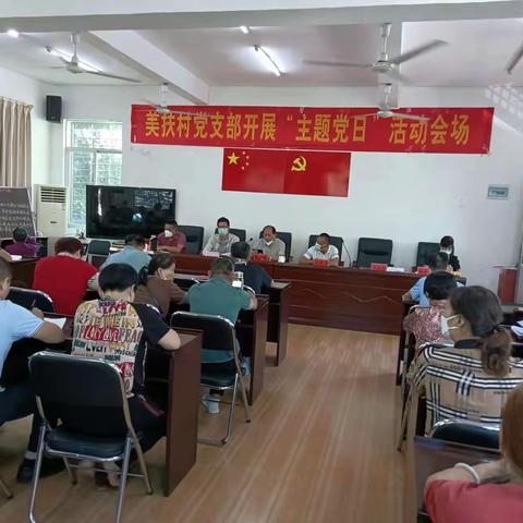 美扶村委会11月份主题党日活动