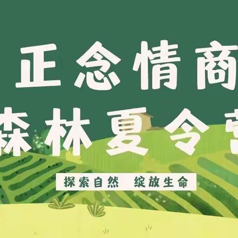 2023正念情商森林夏令营▸欢迎9-12岁孩子参加