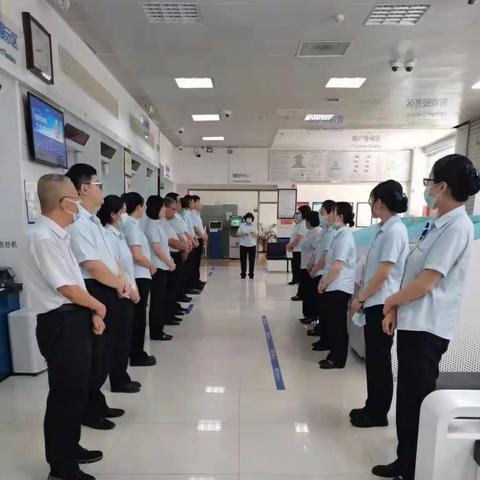 香河支行营业室7月防汛应急演练