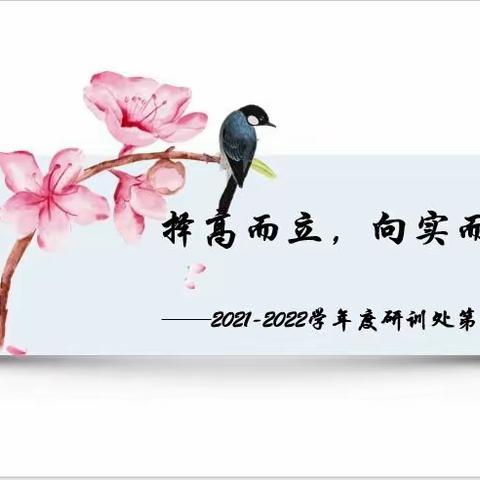 择高而立，向实而行——2021-2022学年度研训处第一学期工作回眸