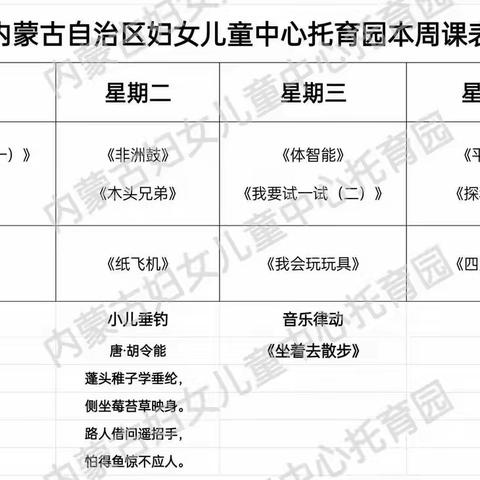 内蒙古自治区妇女儿童中心托育园（橙子班）7月第一周周报告