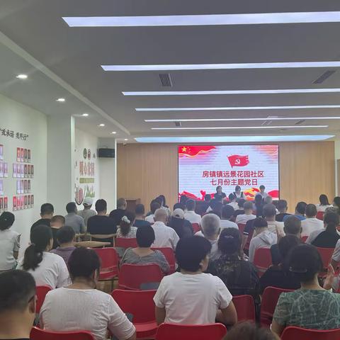 远景花园社区党委开展2023年7月份“安全生产和防汛减灾”主题党日活动