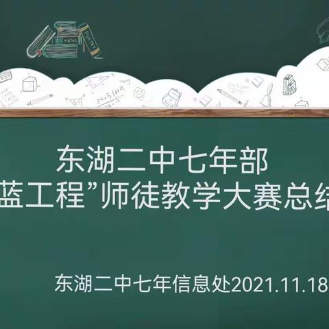 精彩纷呈尽显风姿 师徒传承力促发展----东湖二中七年部“青蓝工程” 教学大赛活动